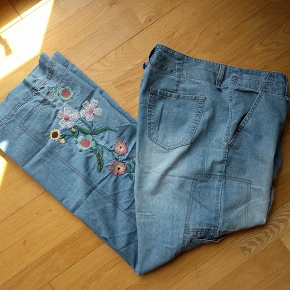 bandolino embroidered jeans